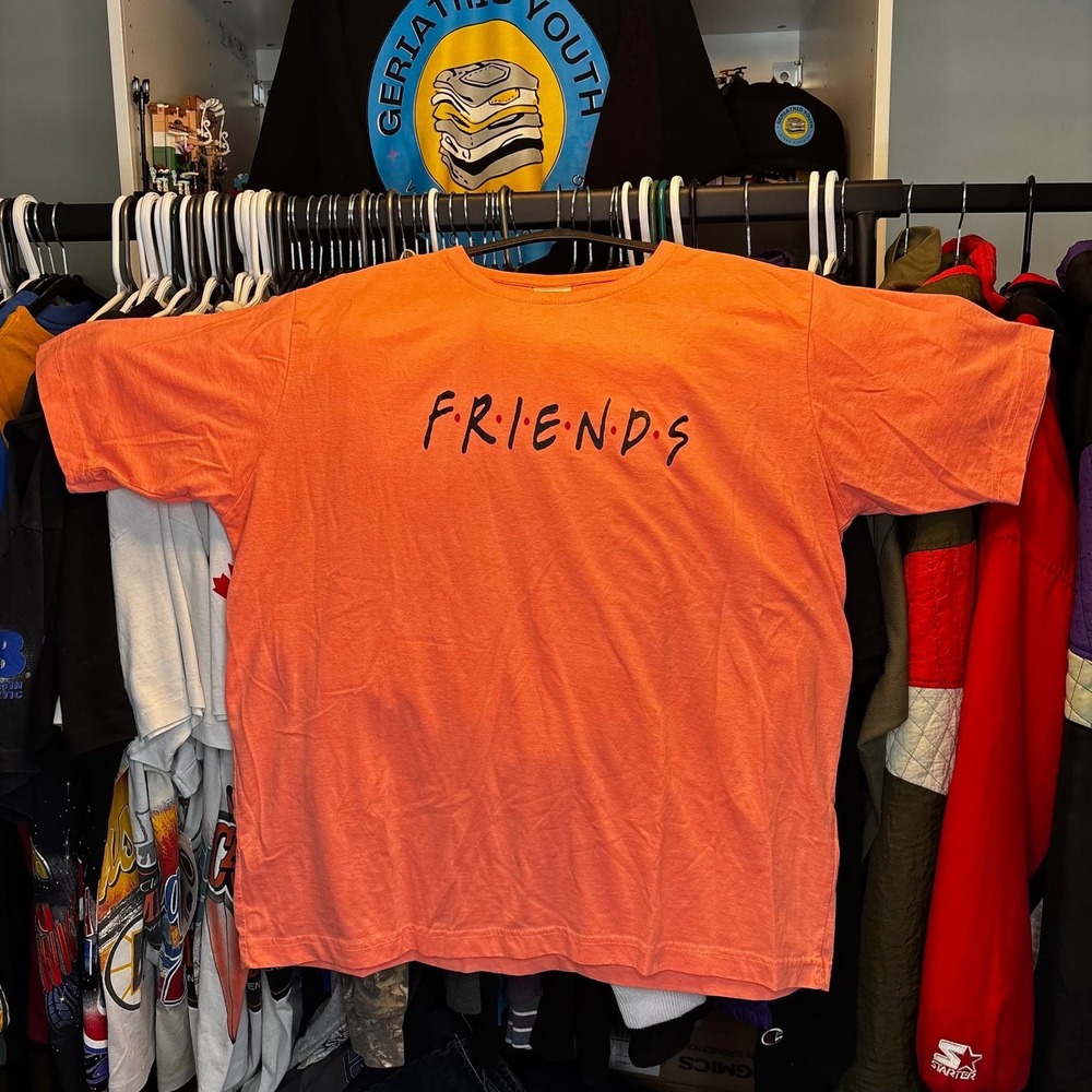 Friends TV Show Logo Tee Pink Salmon Graphic Shirt XL